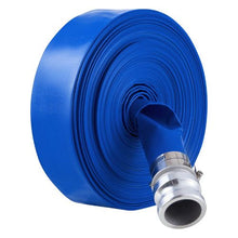 Backwash Hose - 2" x 100 ft, Blue PVC with Clamps & Camlock Aluminum Fittings | For Sewage Treatment Water Transport & Agricultural Use