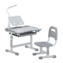 Kids Learning Desk & Chair Set – Adjustable (Grey)