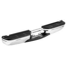 Rear Step Bumper for 1999-2007 Ford F250/F350 Super Duty Chrome Steel Assembly with License Plate Light & Step Pad Replacement for FO1101141