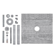 72 x 72 In Shower Curb Kit with Central Flange Waterprooffor Bathroom