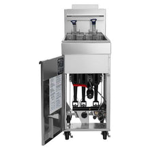 Commercial Propane Deep Fryer 90,000 BTU 40 LBS 2 Baskets 3-Tube Burner Stainless Steel Fryer Cart