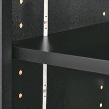 67-Inch Display Cabinet with Doors Lighted Curio Cabinet with Shelves