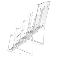Acrylic Brochure Holder 4-Tier 8.5x11 Display Stand