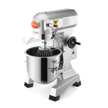 Commercial Food Mixer 10 Qt, 450W 3-Speed Mixer Stainless Bowl Dough Hook Whisk & Beater