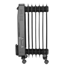 1500W Electric Oil Filled Radiator with Dual U-shaped Heating Tubes for Indoor Black
