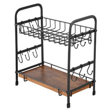 12 Movable Hooks Mug Holder with 2 Tier Coffee Bar MUG-XM004