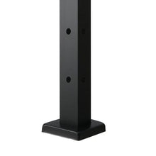 36" Black Stainless Steel Corner Rail Post with L-Shaped Cable Holes