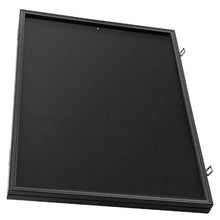 Sports Jersey Display Case 24 x 32 In Lockable Shadow Box with UV Protection PC Panel (Black)