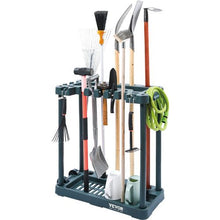 Garden Tool Organizer 10-Slot Yard Tool Rack for Rakes Brooms & Shovels