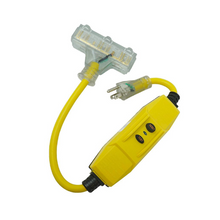 2' 12/3 SJTW 15A Inline GFCI Cord Set Tri-Source Yellow 26020008-6 (Pack of 4)
