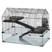 29.5"x17.3"x24" 360° Hamster Cage – Ventilated Habitat with Water Bottle