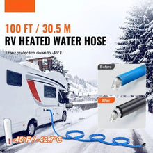 100FT Heated RV Water Hose-Antifreeze Protection to -45°F, Drinking Water Safe