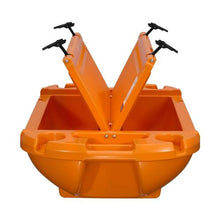 40 QT Floating Cooler with Dry Storage & Tow Rope Floating Ice Chest Orange