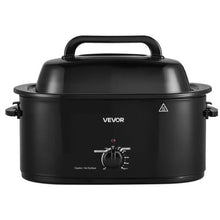 26QT Electric Roaster Oven 1450W Viewing Lid Defrost & Warm Functions Removable Rack (Black)