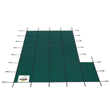 18x34 ft Inground Pool Safety Cover with Left Step Mesh Winter Cover with Hardware