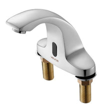9/16" Automatic Touchless Bathroom Faucet Cold-Water Motion Sensor Tap with Hole Cover Plate Chrome Plated Silver
