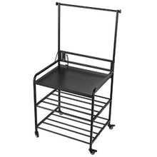 3-Tier 3D Printer Filament Storage Rack with Wheels Filament Holder & Organizer (Black)