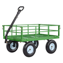 1200 LBS Steel Garden Cart Utility Wagon with 13" Tires & Detachable Mesh Sides