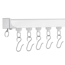 11.8 FT/3.6M Ceiling Curtain Track Sliding Track with Hooks Ceiling/Wall Mount (White)