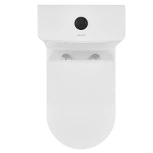 Vortex Dual-Flush One-Piece Toilet 1.1/1.6 GPF Comfortable Chair Seat 12" Rough-In (Black & White)