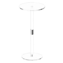 Clear Acrylic Drink Table Round Top Side Table 10 x 10 x 21.3-Inch Easy Assembly