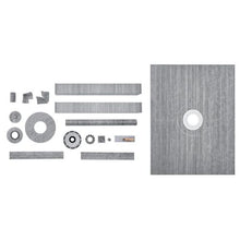 48 x 60 In Shower Curb Kit Pan Kit with 50.8mm ABS Central Flange Waterproof for Bathroom