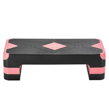 28-Inch Aerobic Exercise Step Platform – Height Adjustable Stepper with 4 Risers Non-Slip Surface for Cardio & Strength Training (Red)