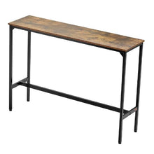 Rustic 55 In High-Top Bar Table Sturdy Metal Frame Cocktail Counter Easy Assembly