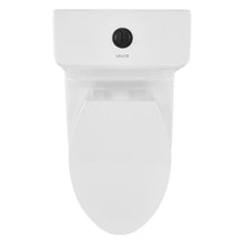Elongated One-Piece Toilet Vortex Dual-Flush 1.0/1.28 GPF Easy-Clean Skirted Design (White & Black)