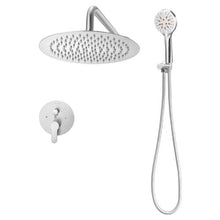 10" Round Rainfall Shower System with Handheld – (Brushed Nickel)
