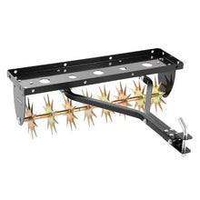 32-Inch Tow-Behind Plug Aerator Heavy-Duty Spike Aerator Universal Hitch Rust-Resistant Tray for Tractors