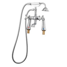 Clawfoot Tub Faucet Deck-Mount Bathtub Filler with Handheld Shower Chrome 360° Spout & 59" Hose