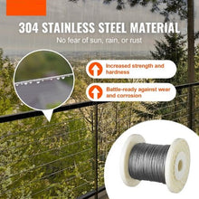 1/16 Inch 7x7 Strand T304 Stainless Steel Braided Aircraft Cable 328FT With Accessories