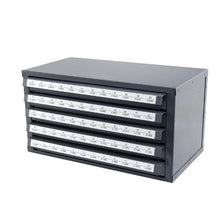 Drill Bit Dispenser Cabinet 5-Drawer Steel Organizer for #1-#60 Drill Bits Stackable with Labels