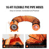 16 Inch Portable Ventilator Fan with 16.4ft Ducting Hose