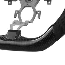 Nissan 370Z Steering Wheel 2008–2020 Carbon Fiber Flat-Bottom Design Non-Slip Leather Grip (Black)