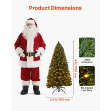 Prelit Artificial Xmas Christmas Tree and 120 Warm LED Lights with 8 Light Modes Metal Stand (4FT)
