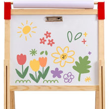 Kids 3-in-1 Wooden Art Easel – Double-Sided Whiteboard & Chalkboard with Paper Roll