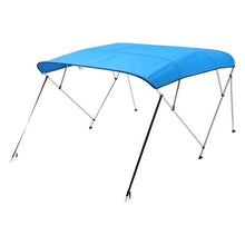 3 Bow Boat Bimini Top – 600D Waterproof Polyester Canopy Aluminum Frame Sun Shade Awning with Storage Bag 72 L x 79 - 84 W x 46 H (Pacific Blue)