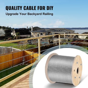 3/16 Inch 7x19 Strand T304 Stainless Steel Braided Aircraft Cable 500FT