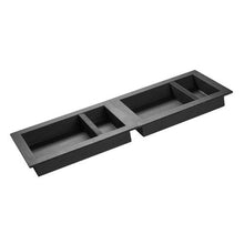 16 x 24 Inch Dual Shower Niches with Adjustable Shelves Waterproof (Black)
