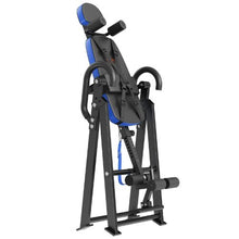 Heavy Duty Inversion Table – 300lbs Capacity Back Stretcher with Headrest Ankle Lock Adjustable Protective Belt (Blue/Black)