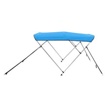 3 Bow Boat Bimini Top – 600D Waterproof Polyester Canopy Aluminum Frame Sun Shade Awning with Storage Bag 72 L x 85-90 W x 46 H (Pacific Blue)