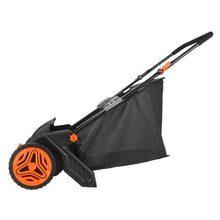 21-Inch Push Lawn Sweeper 3.5 Cu. Ft. Hopper 2 Brushes Steel Frame Plastic Wheels Leaf & Grass Collector