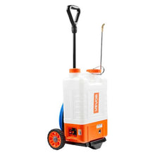 4 Gallon Battery Backpack Sprayer with Cart 0–94 PSI 2 Wands & 8 Nozzles 12V Sprayer for Weeding & Cleaning