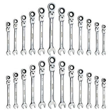 24-Piece Flex-Head Ratcheting Wrench Set SAE & Metric 72-Tooth Cr-V Steel with Case