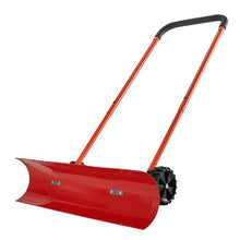 37.8 In Portable Snow Shovel with Wheels – Bi-Directional Blade & 90° Adjustable Handle