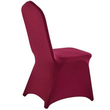 50PCS Burgundy Polyester Spandex Chair Covers Stretch Slipcovers for Wedding Party & Banquet Fits Chairs up to 20.08 x 17.72 x 37.4 Inches