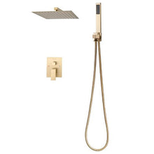12" Rainfall Shower System with Handheld Spray – (Brushed Gold)