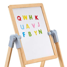Kids Wooden 2-in-1 Art Easel – Rotatable Double-Sided Drawing Board for Kids